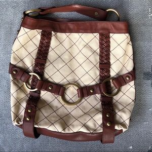 Canvas and Leather Isabella Fiore Handbag
